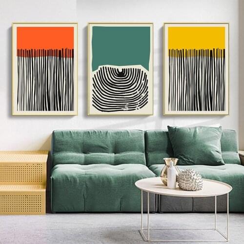 Modern Colorful Yellow Red Poster 3 Pieces Abstract Canvas Painting Living Room Nordic Print Pictures Wall Art Home Decoration