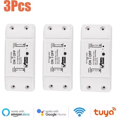 Tuya DIY WiFi Smart Light Switch Universal Breaker Timer Smart Life APP Wireless Remote Control Works With Alexa Google Home