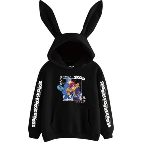 Janpanese Anime sk8 the infinity Rabbit Hoodie Women Girls Kpop Sweatshirts Kawaii streetwear graphic Japan cosplay
