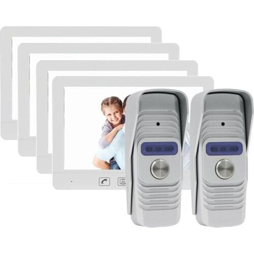 ZHUDELE 10.1"Video Door Phone Intercom Doorbell Home Security System Rainproof IR Night Vision Camera Home Access Control System