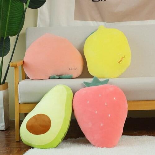 Zqswkl 40cm kawaii plushes strawberry fruit avocado pillow cartoon cushion office pillow sofa pillows decor home plush toy