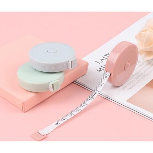 1pc Tape Measures Portable Retractable Ruler Children Height Ruler Centimeter Inch Roll Tape Random Color