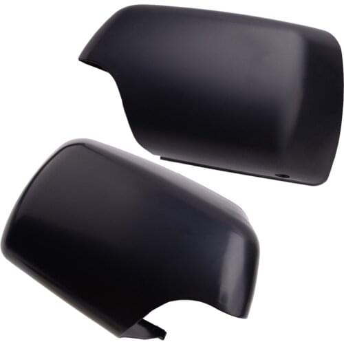 1Pair Black Side Door Rear View Mirror Cover Cap Case Housing 51168266733 51168266734 Fit for BMW X5 E53 1999-2004 2005 2006