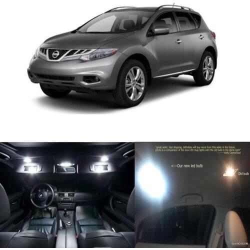LED Interior Car Lights For nissan murano 2011 room dome map reading foot door lamp error free 14pc