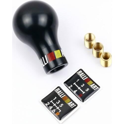 RALLIART Aluminum 5/6 Speed Manual Transmission Gear Shift Knob For Mitsubishi Red/Silver/Blue/Black