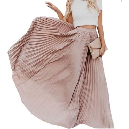 CHSDCSI Asymmetry Pleated Skirt Women Casual High Waist Spring Women Skirt Long Womens Vintage Female Maxi