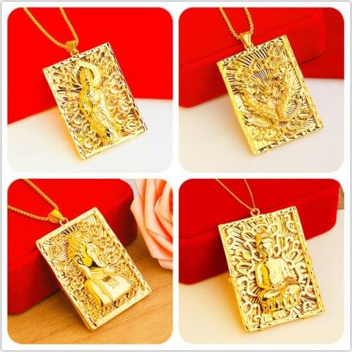 2020 new fashion Blessing Jewelry Dragon Seal pendant Necklaces for men 18inch chain on neck choker Women Men Charm jewellry