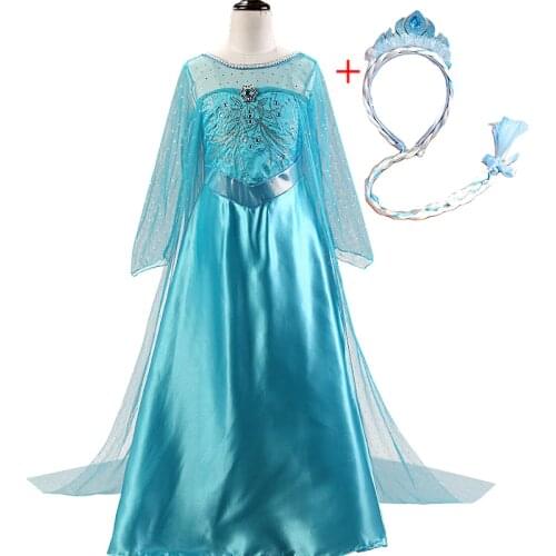 2021 Kids Winter Dress For Girls Halloween Girl Cosplay Party Dress Christmas Costume For Girls Princess Dress Kids Clothes 4 6