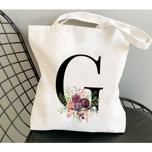 Eco Canvas Tote Bag for Woman Travel Shopper Handbag Letter Print Shoulder Bag Reusable Beach female shopping bags for groceries