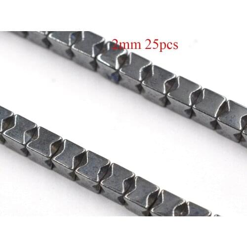 FLTMRH Matte Square Hematite Stone Beads 140pcs/lot Natural Stone Beads For Jewlery Making