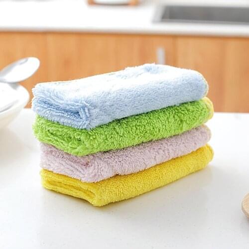 Cleaning Tool Double-sided Water-absorbent 1Pcs Dishcloth Multi Purpose Kitchen Supplies Micro Fiber Dish Washing Cloth