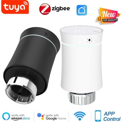 TUYA 2MQTT Thermostat Radiator Valve Thermostatic Controller Heater Temperature Voice Control Works with Google Home Alexa
