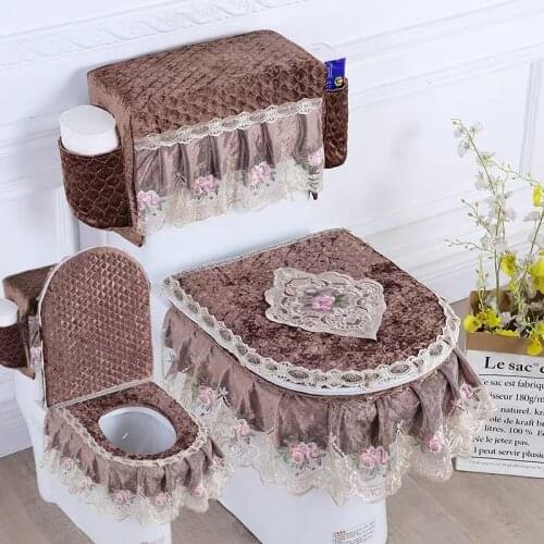 Fyjafon 3pcs Toilet Seat Cover with storage bag Thick Toilet Overcoat Washable Toilet Seat Cover Bathroom Decor High Quality