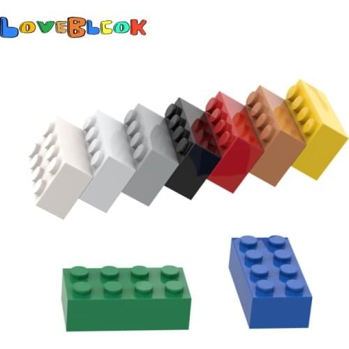 LoveBlock Brick 2x4 Building Blocks Assembles MOC Parts DIY Toys Christmas Gift Creative Educational 3001 For Kids 10pcs/Lot