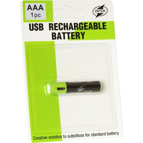 ZNTER 1/2/4PCS Mirco USB Rechargeable Battery 400mAh AAA 1.5V Toys Remote controller batteries Lithium Polymer Battery