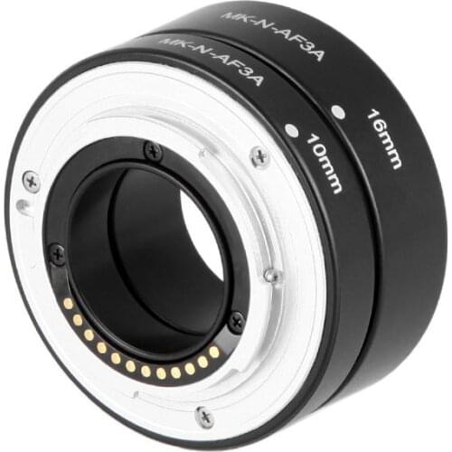 Meike Metal Auto Focus Macro Extension Tube 10mm 16mm for Nikon1 n1 V1 V2 J1 J2 j3 s1 camera