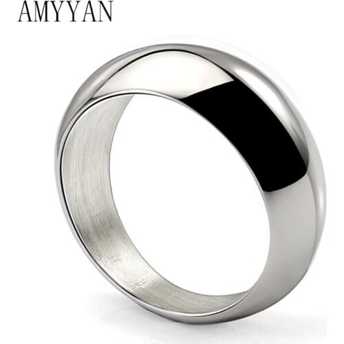 Fashion Charm Jewelry Ring Stainless Steel Rings For Women Men Minimalist Shiny Ring Simple Neutral Jewelry