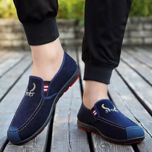 Autumn Men Casual Shoes Fashion Men Shoes Denim Men Loafers Moccasins Slip On Mens Flats Male Driving Shoes Zapatillas Hombre
