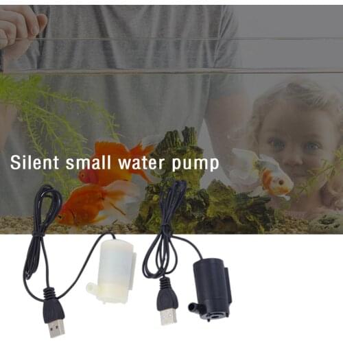 USB Powered DC Mute Small Water Pump Mini Submersible Chargeable Pump Aquarium Fish Tank Fountain Pump