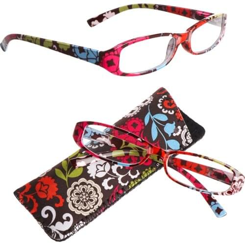 Flower Print Resin Reading Glasses Ultra Light Resin New Women Magnifying Eyewear Protector Glasses Presbyopic Diopter +1.0~+4.0