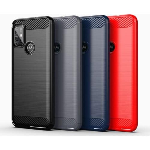 Carbon Fiber Cover Shockproof Phone Case For Motorola Moto G10 Power G100 G20 G30 G40 Fusion G50 G60 G8 Power Lite Bumper Cover