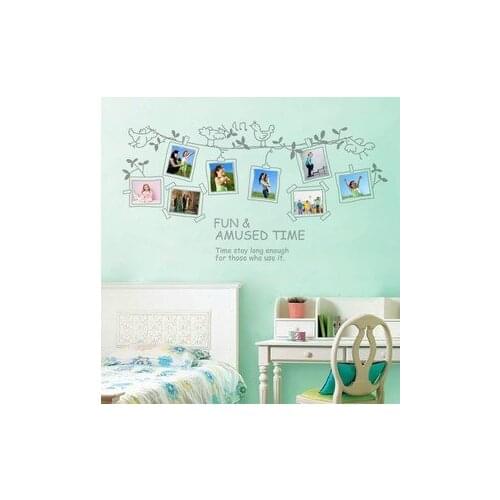 Birds Sing on the Tree Branch Wall Sticker Picture Wall Decor Art Photo Frame Wall Decal Fun Amused Time Wall Quote Poster