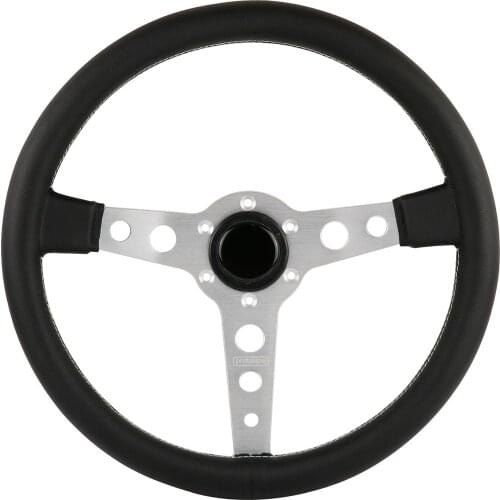 Italy Prototipo 350mm Real Leather Steering Wheel Silver/Black