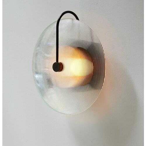 Modern Led Wall Lamp Glass Indoor Lighting Fixture Round Living Room Bedroom Bedside Kitchen Decoration Sconce Interior Light