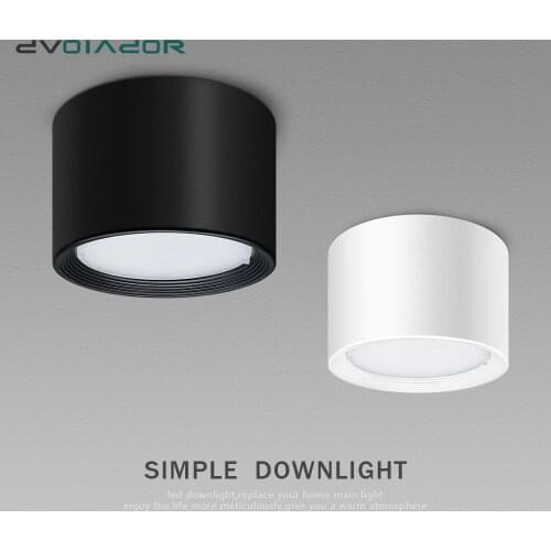 Downlight-Led-Lamp Dimmable Spot Ceiling Lamp Aluminum Surface Mounted High Brightness Down light 5W 12W Lighting AC110V 220V