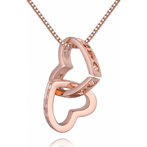 TRACYSWING Element New 5 Colors Real Austrian Crystals Fashion Heart Pendant Necklace for Women Valentine Gift Th-130711