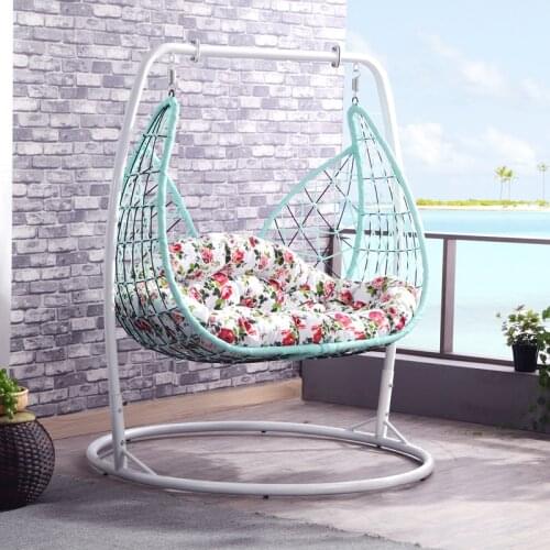 Heavy rattan hanging basket indoor double rocking chair hanging chair irregular shape single outdoor swing bed