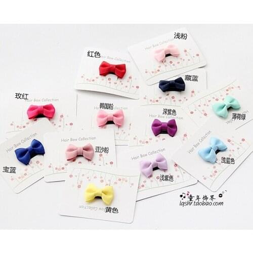 Custom 1.5" Cute mini Grosgrain ribbon bow,hair clip 100pcs