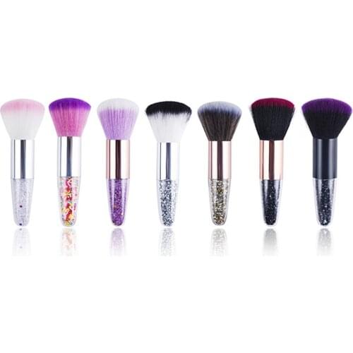 1Pcs Professional Candy-Colors Fluffy Powder Blush Brush Chubby Portable Seamless Cosmetic Beauty Tool For Make Up
