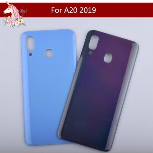 10pcs/lot For Samsung Galaxy A20 A205 A205F SM-A205F Housing Battery Door Rear Back Glass Cover Case Chassis Shell A20 2019