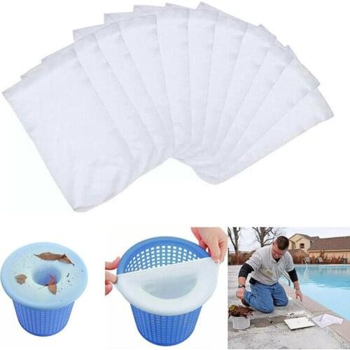 10pcs Swimming Pool Filter Skimmer Basket Sock Screen Fine Mesh Pouch Tool Replacement Filter Net Bag Baskets