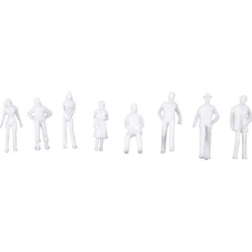 100PCS Figures 1: 75 Scaled Models Train Building People for Layout