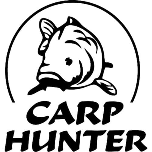 12.2cm*12.9cm Carp Hunter Car Styling Stickers Decals Vinyl Decor S4-0373