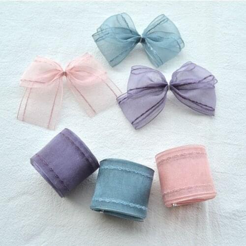 2021 African lace Fabric 38MM Lace Fabric 1 YardTulle Ribbon Handmade Hair DIY Bow Jewelry Accessories Lace for crafts