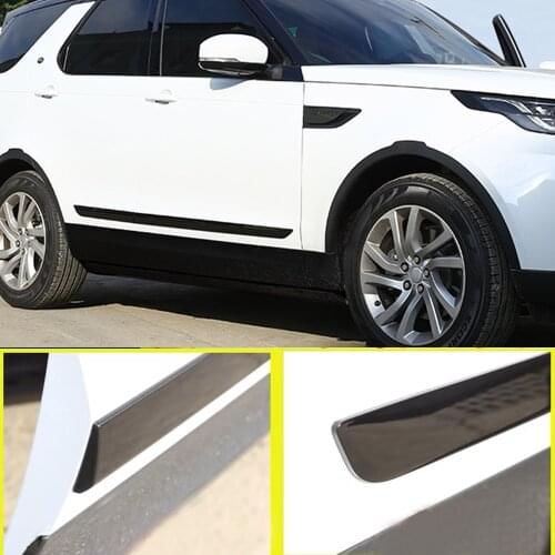 4 Pieces For Discovery 5 LR5 L462 2017 2018 Car Door Side Skirt Long Strip Stickers Trims Exteror Door Decoration Strips Trims
