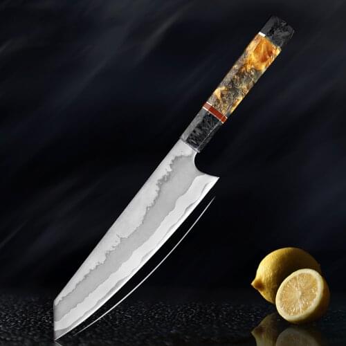 8 Inch Kitchen Chef Knife 7 Layer Composite 440C Steel Professional Japanese Knife Cleaver Slicing Gyuto Octagonal Handle