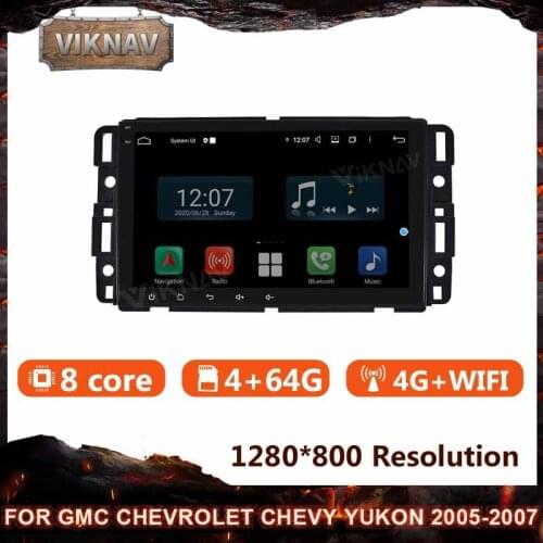 2 din Android Car radio DVD player for GMC Chevrolet Chevy Yukon Tahoe Suburban Sierra Acadia 2005-2007 stereo auto 4+64GB