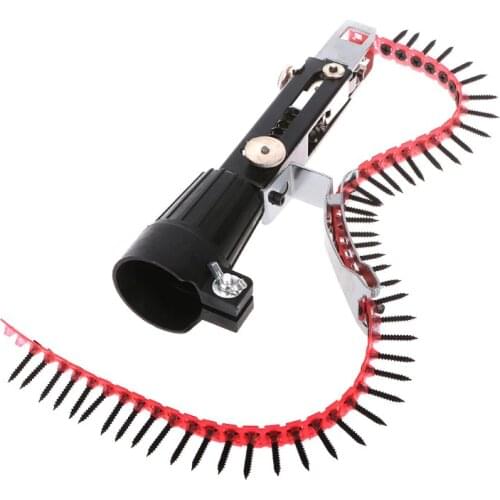 Automatic Screw Spike Chain Nail Gun Adapter For Electric Drill Woodworking Tool Cordless Power Drill Attachment