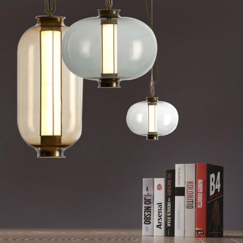 Bai T Ma Ma LED Pendant Light Creative rustic pendant light Living Room Bedroom LED Retro designer glass ball light