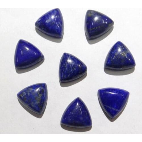 100PCS Natural Stones lapis amethysts Cabochon beads 10*10mm Triangle Shape No Hole for DIY jewelry making wholesale
