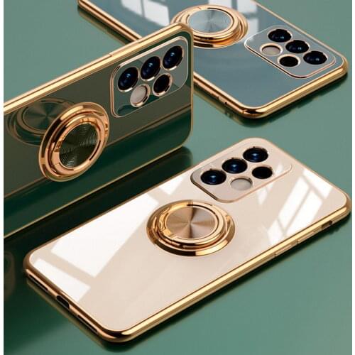 Phone Case For Samsung Galaxy A52 A72 A32 A42 Silicone Stand Beautiful plating color Cover For Galaxy A32 5G A42