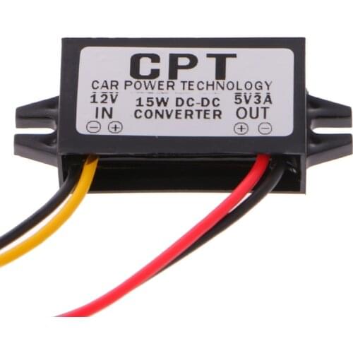 DC/DC Converter Regulator 12V To 5V 3A 15W Car LED Display Power Supply Module 37MC