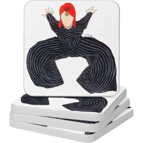 Ziggy Illustration Diatomaceous Earth Square Round Coaster Water Absorption Cup Bonsai Mat Soap Toothbrush Pad Diameter 10cm