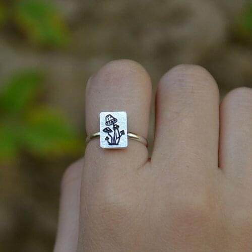 Mushroom Forest Ring Mushroom Jewelry Fantasy Elves Fairy Ring Woodland Ring