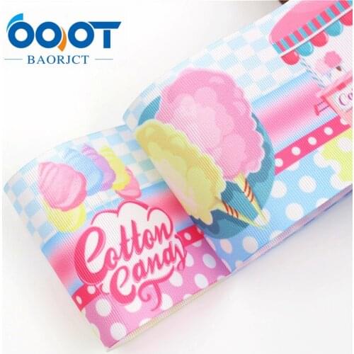 557,3"(75mm)Grosgrain Ribbon cotton candy Printed Tape 10y DIY Head Accessoris Wrapping Decorative Holiday Decorations