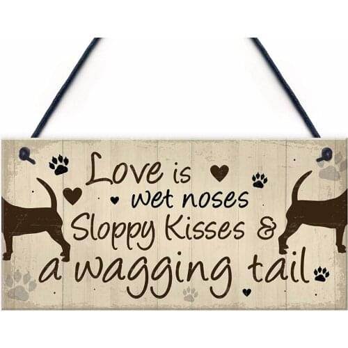 Meijiafei Dog Signs And Plaques Funny Dog Sign For Home Pet Sign For Dog Sign Sign Keepsake Home Decor 10" X 5"